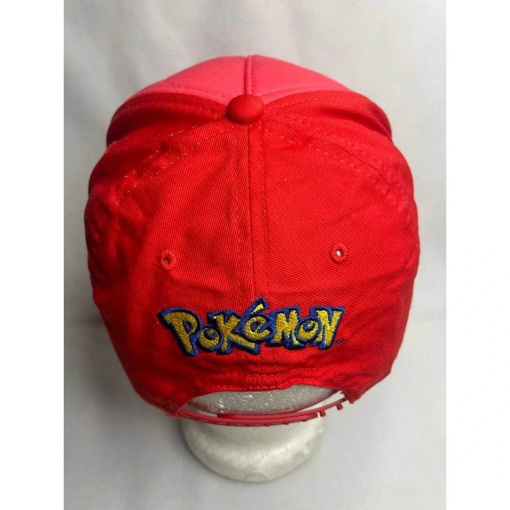 Pokemon Poke-Ball Youth Baseball Cap Adjustable SnapBack Red White Nintendo Hat